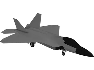 F-22A Raptor 3D Model preview