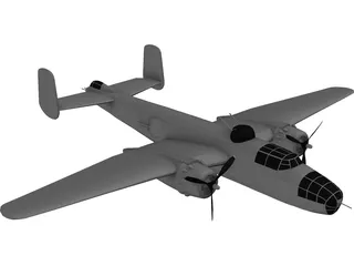B-25 3D Model preview