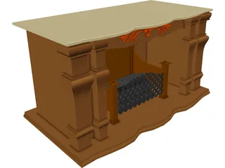 Fireplace 3D Model preview