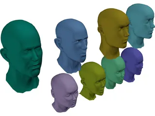 Heads Collection 3D Model preview