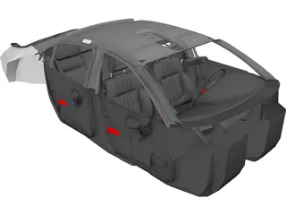 Interior Pontiac Grand Prix (1997) 3D Model preview
