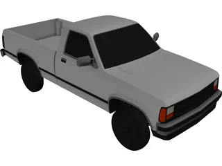 Dodge Dakota (1988) 3D Model preview