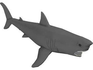 Shark Great White 3D Model preview