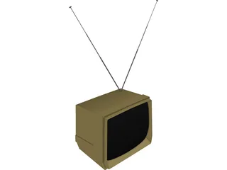 Television Vintage 3D Model preview