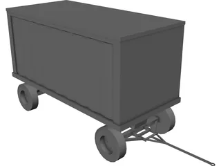 Baggage Cart 3D Model preview