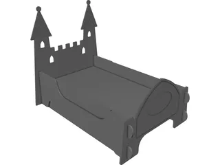 Fairy Castle Bed 3D Model preview