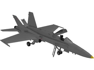 F-18C 3D Model preview