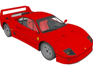 Ferrari F40 3D Model preview