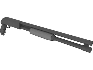 Remington Black Jack Shotgun 3D Model preview