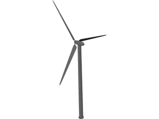 Wind Turbine 3D Model preview