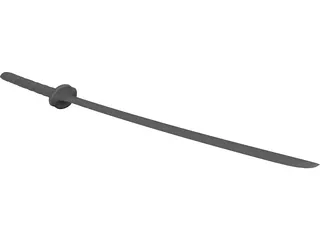 Katana Japanese Sword 3D Model preview