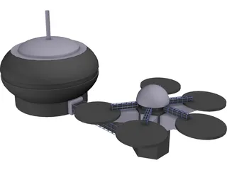 Moon Base 3D Model preview