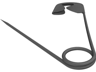 Safety Pin 3D Model preview