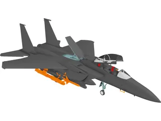 F-15E Strike Eagle 3D Model preview