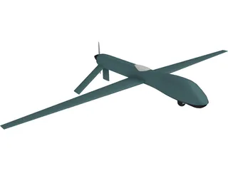 General Atomics MQ-1 Predator UAV Drone 3D Model preview