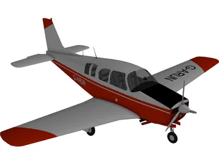Raytheon A-36 Bonanza 3D Model preview