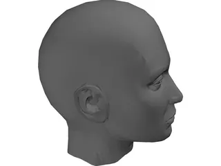 Head Female 3D Model preview