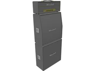 Marshall Stack 3D Model preview
