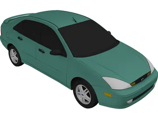 Ford Focus Sedan (2000) 3D Model preview