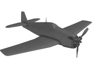 F6F Hellcat 3D Model preview