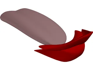 Female Mouth and Tongue 3D Model preview