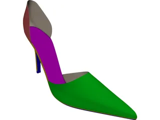 Woman Shoe 3D Model preview
