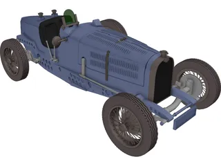 Bugatti Type 59 (1933) 3D Model preview