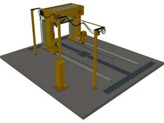 Car Wash 3D Model preview