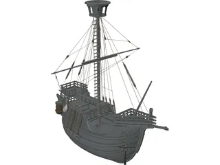 Catalan Ship 3D Model preview