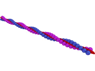 Actin DNA Strand 3D Model preview