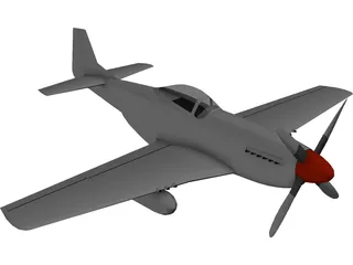 North American P-51 Mustang 3D Model preview