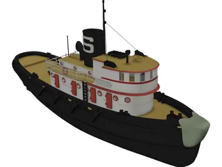 Diesel Tug 3D Model preview