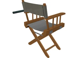 Chair Director 3D Model preview