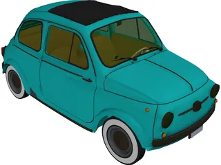 Fiat 500 (1958) 3D Model preview