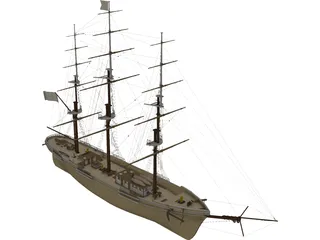 Flying Cloud 3D Model preview
