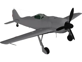 Focke-Wulf Fw 190 A 3D Model preview