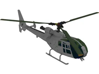 Eurocopter Gazelle 3D Model preview