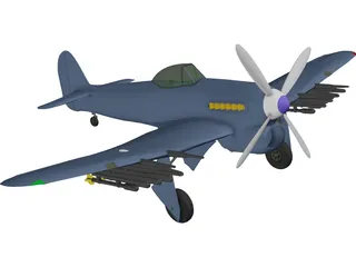 Hawker Typhoon 3D Model preview