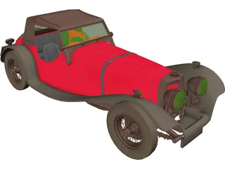 Jaguar S100 Targa Florio (1937) 3D Model preview