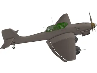 Junkers 87B Stuka 3D Model preview