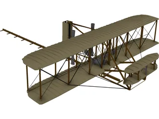 Wright Flyer Kitty Hawk 3D Model preview