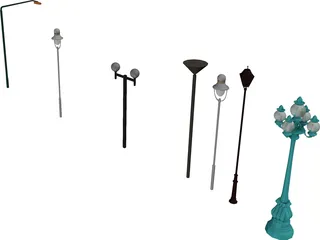 Street Luminaires 3D Model preview