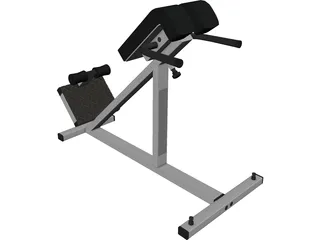 Lumbar Hyperextensions Bench 3D Model preview