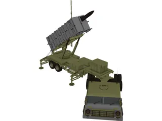 Patriot Missile 3D Model preview