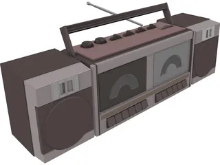 Radiocassette 3D Model preview