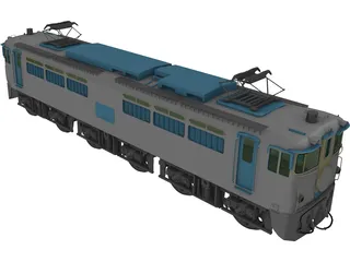 Sakura Blue Train 3D Model preview