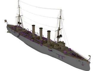 SMS Emden 3D Model preview