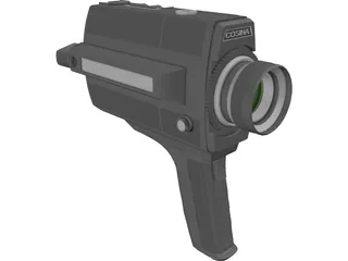 Movie Camera 3D Model preview