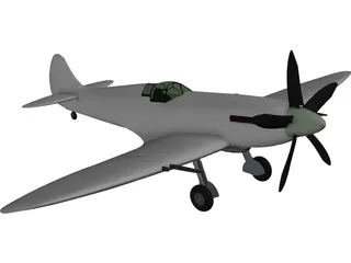 Supermarine Spitfire MK XIV 3D Model preview