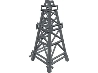 Oil Rig 3D Model preview